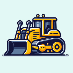 bulldozer vector illustration