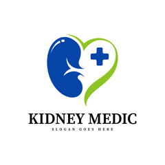 Fototapeta premium Healthy kidney logo design template