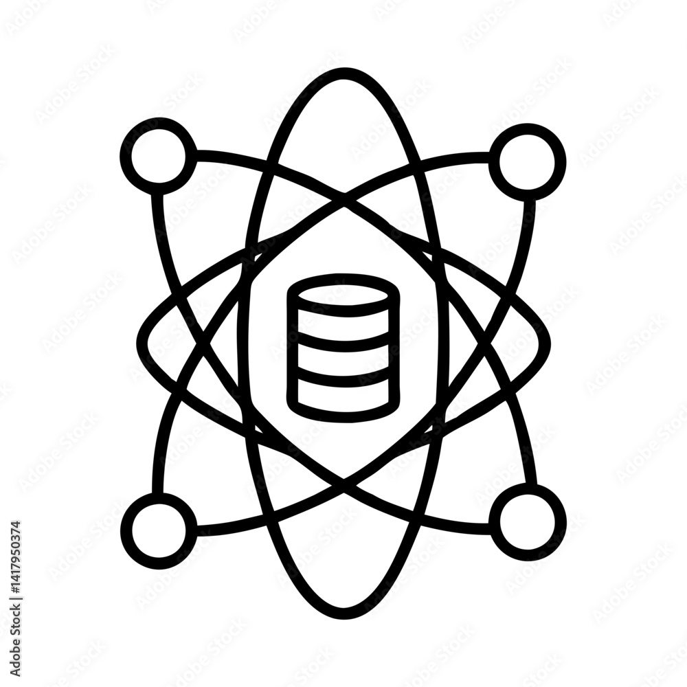 Poster database atom data science structure storage technology server information network system design
