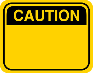 Yellow and Black Warning Sign Box Frame