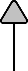 Street Warning Sign Blank Frame Design
