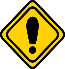 Road Warning Symbol In Yellow
