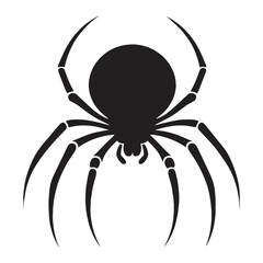 Lethal Spider silhouette, a fast-moving hunter – Spider illustration – Spider vector – Insect silhouette

