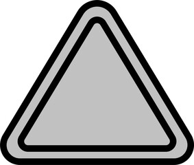 Triangle Shape Caution Sign Blank Frame Design