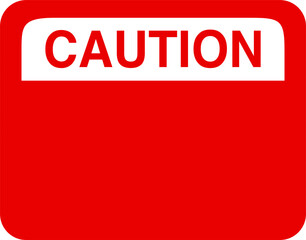 Red Caution Sign Box Shape Frame