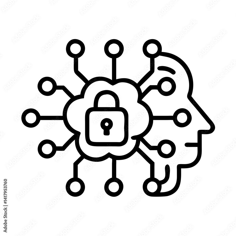 Poster cloud security artificial intelligence data protection cyber security network security system securi