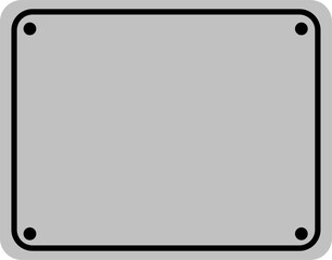 Blank Caution Sign Box Shape Frame