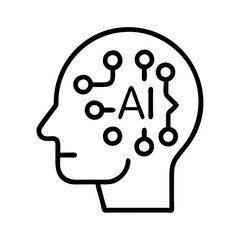 Ai brain artificial intelligence machine learning neural network deep learning head tech mind idea