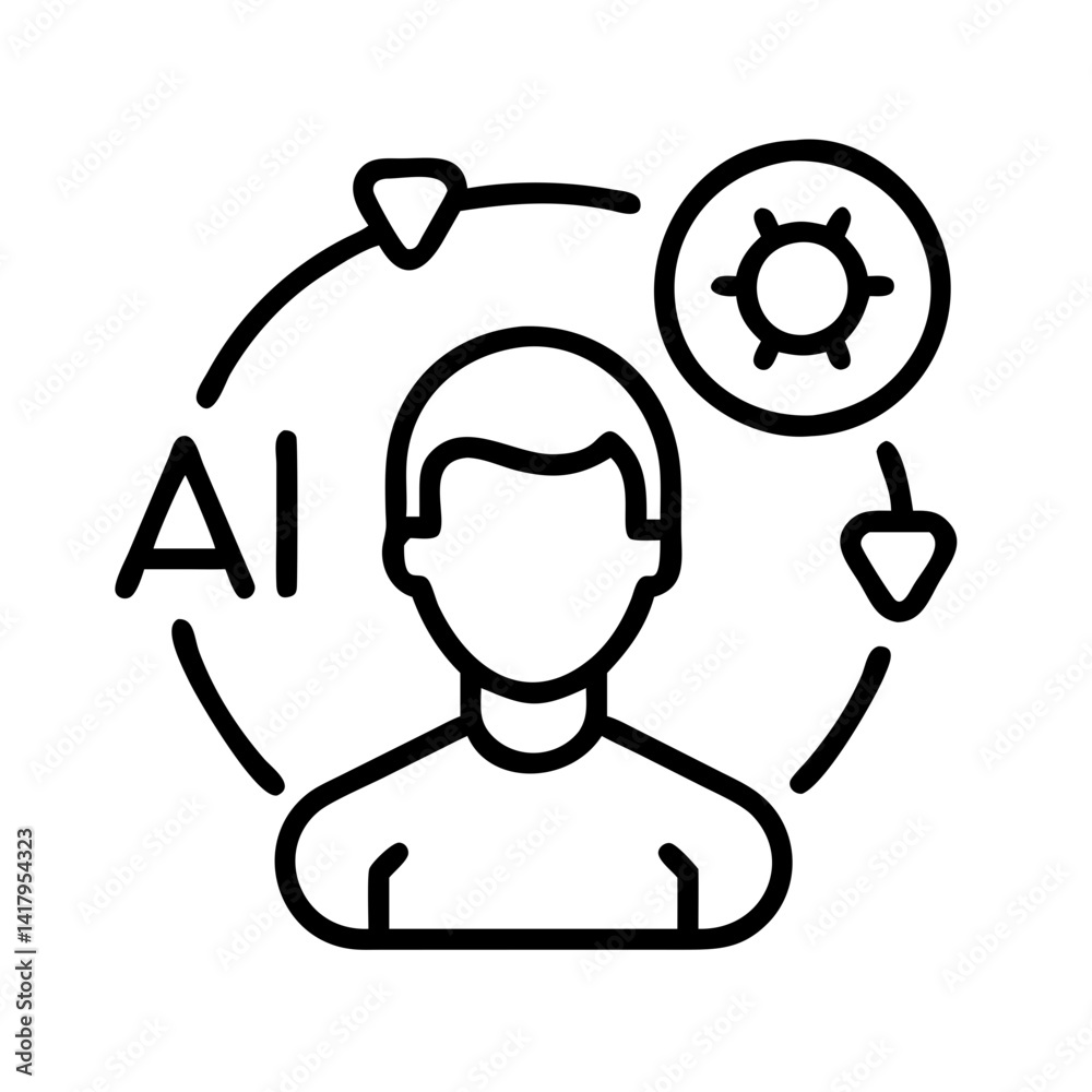 Poster ai artificial intelligence machine learning human connection technology innovation automation future
