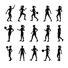 Vector silhouettes of people