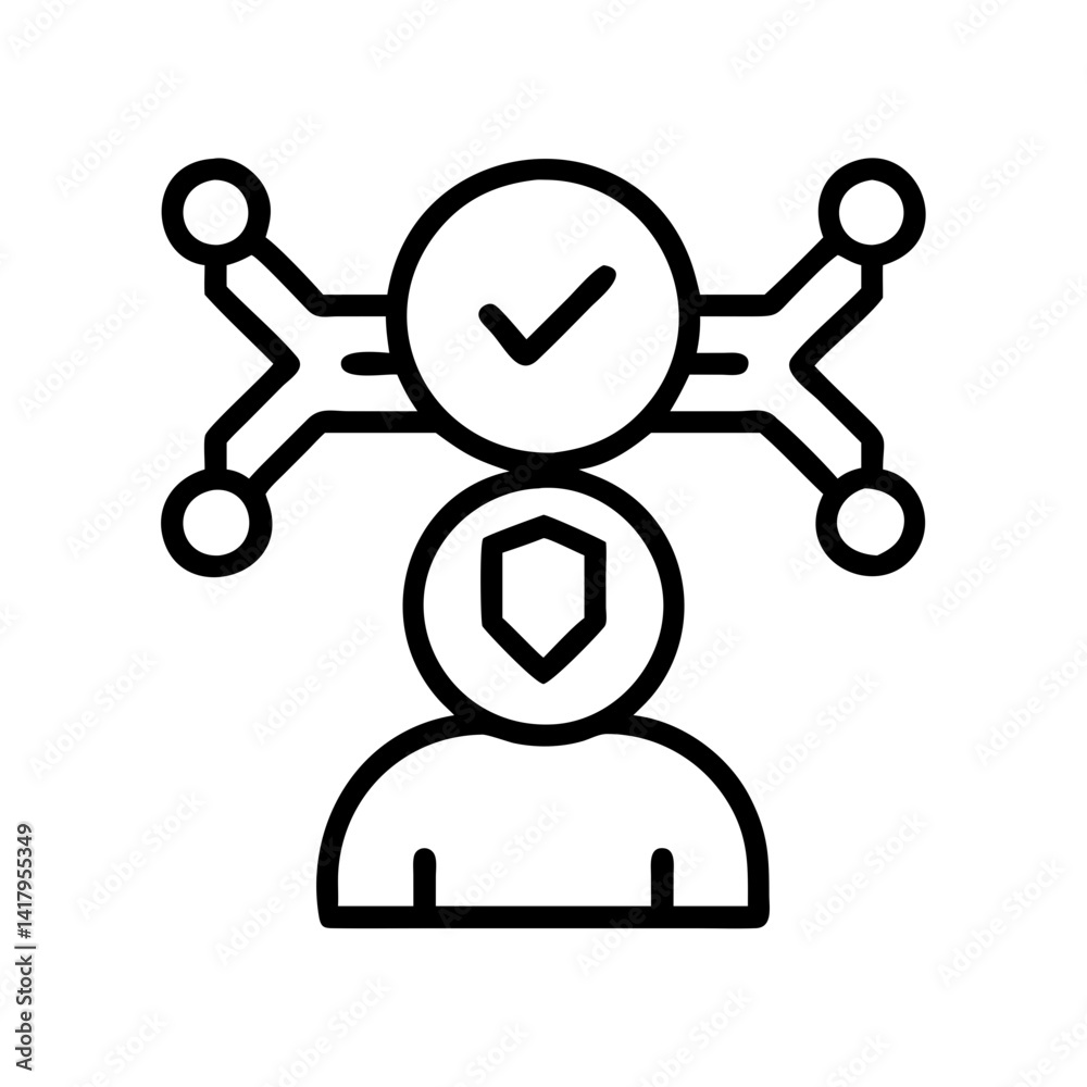 Poster human intelligence artificial intelligence ai machine learning network connection security system
