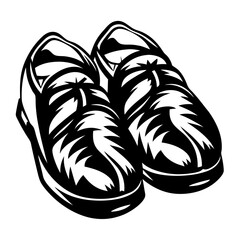 Stylish Pair of Monochrome Sneakers with a Bold and Modern Design