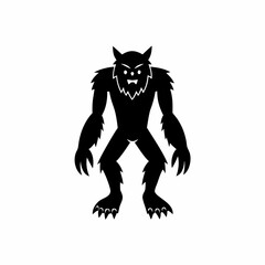 creative Silhouette werewolf Icon Vector Illustration