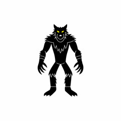 creative Silhouette werewolf Icon Vector Illustration