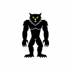 creative Silhouette werewolf Icon Vector Illustration