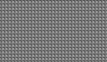 Seamless grayscale pattern resembling fish scales creating an abstract textured background for various design applications