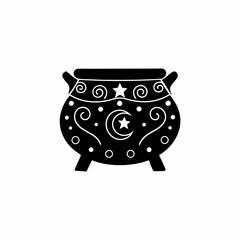 creative Silhouette cauldron Icon Vector Illustration