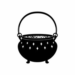 creative Silhouette cauldron Icon Vector Illustration