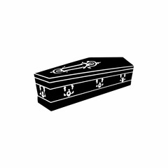 creative Silhouette coffin Icon Vector Illustration