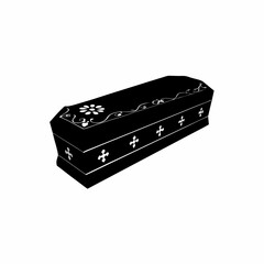 creative Silhouette coffin Icon Vector Illustration