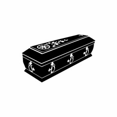 creative Silhouette coffin Icon Vector Illustration