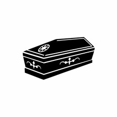 creative Silhouette coffin Icon Vector Illustration