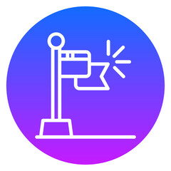 Minimalist Line Art Success Gradient Circular Icon