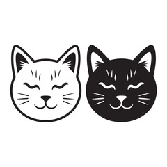 Cat elegant duo icons