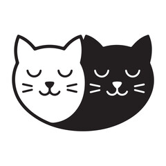 Cat elegant duo icons