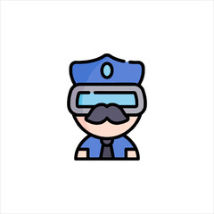 set of funny cartoon superhero