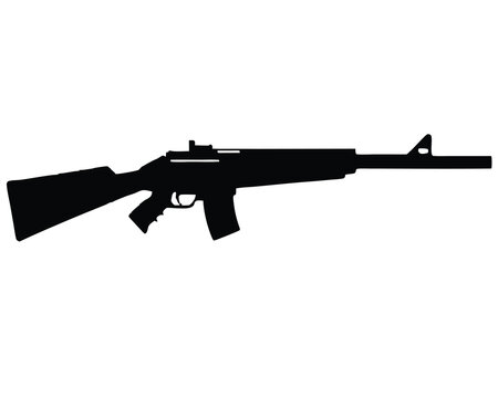 M14 silhouette vector isolated on white background