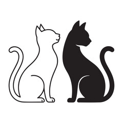 Twin cats with attitude