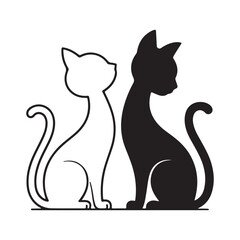 Twin cats with attitude