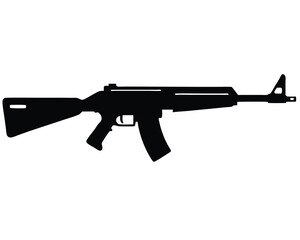 rifle silhouette vector isolated on white background