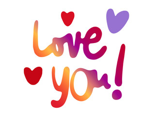 Love you! Kalligrafie Handschrift