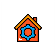 home icon on round internet button