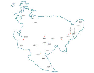 佐賀県　地図　白　斑点　イラスト
