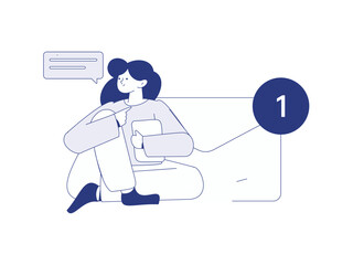 Flat vector illustration of business people operating work scene
