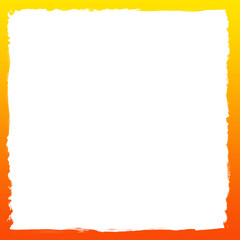 Grunge Brush Stroke Photo Frame with Transparent Background