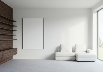 Minimalist Lounge Poster Mockup