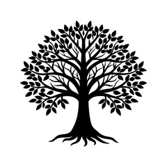 Tree Of Life Silhouette vector illustration