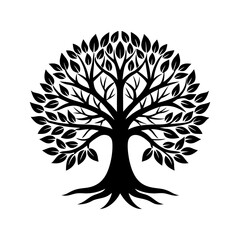 Obraz premium Tree Of Life Silhouette vector illustration