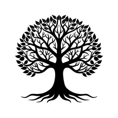 Obraz premium Tree Of Life Silhouette vector illustration