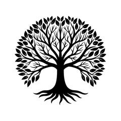 Tree Of Life Silhouette vector illustration