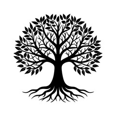 Tree Of Life Silhouette vector illustration