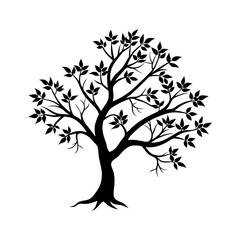 Tree Branch Silhouette vector illustration