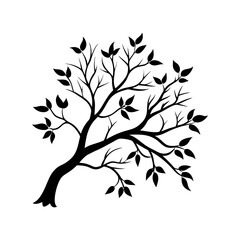 Obraz premium Tree Branch Silhouette vector illustration