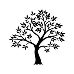 Obraz premium Tree Branch Silhouette vector illustration