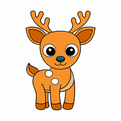 Animal reindeer silhouette vector illustrator 