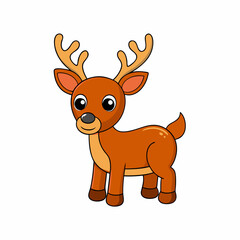 Animal reindeer silhouette vector illustrator 